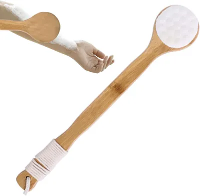 Productafbeelding van Badborstel met lange handgreep, doucheborstel met kattenpootmassage