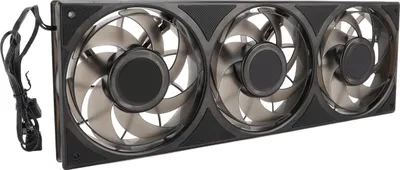 Obrázek produktu pro 360 mm ventilátor do skříně 3 v 1, 5 V, ARGB, 2200 otáček za minutu, 4-pinový PWM, axiální ložisko MFDB, 7 lopatek, tichý ventilátor do skříně pro PC, černý