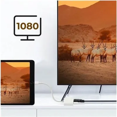 Image de Adaptateur Lightning AV numérique Apple, HDMI, Jusqu'à 1080p, Pour iPhone iPad iPod