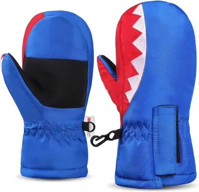 Imagen del producto de Guantes para niños, resistentes al viento e impermeables, talla 3-5 años, ideales para actividades de invierno