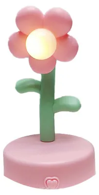 Zdjęcie produktu dla Lampa stołowa, urocza lampka nocna w kształcie kwiatka, przenośna lampa biurkowa, dekoracja do biura, akademika, w kolorze różowym