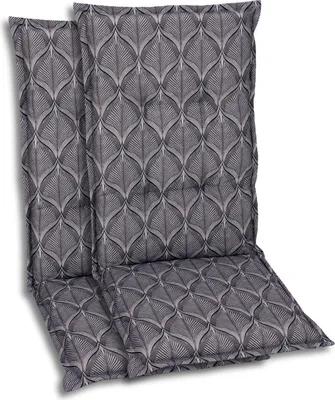 Produktbild von GO-DE Textil, Sesselauflage Mittellehner, 2er-Set, Farbe: anthrazit, Maße ca.: 108 cm x 50 cm x 7 cm