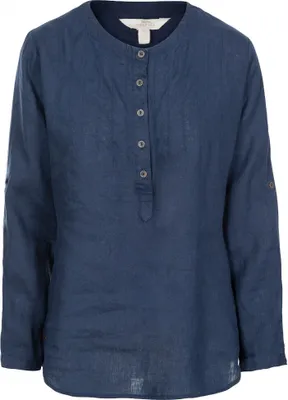 Produktbild von Trespass Damen Leinenbluse Messina, langärmlig TP4705 (XS) (Marineblau)