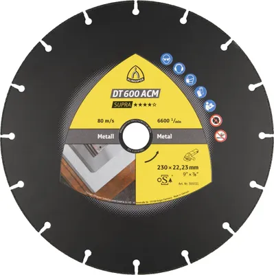 Produktbild von Klingspor DT 600ACM Diamanttrennscheiben, 125 x 1,3 x 22,23 mm 10 Segmente 36 x 1,3 x 1,8 mm, VG - Vakuumgelötet