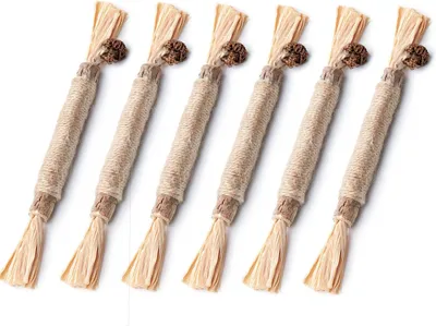 Immagine prodotto di Bastoncini di silvervine per gatti - 6 pezzi - legno naturale da masticare - giocattolo per gatti