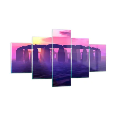 Produktbild von Bilder auf glas - Stonehenge Kreis Geheimnis Geschichte - 125x70cm - Glasbilder - Wandbilder - Kunstdruck - Wanddekoration aus Glas - Glas Bilder - Wandbild auf Glas - GEA125x70-1244