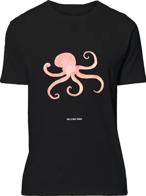 Produktbild von Mr. & Mrs. Panda Größe M T-Shirt Tintenfisch - Schwarz - Geschenk, Wasser, Meerestier, Krake, Lustige Sprüche, mit Spruch, Tshirt, Shirt, Herren, Ozean, Meer