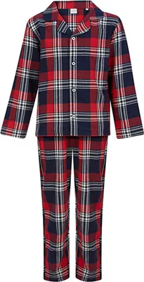 Immagine prodotto di SF Minni , Set da salotto in tartan per bambini , Rosso-marino a quadri , 5/6 anni