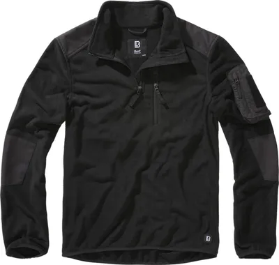 Produktbild von Brandit BD4037 | Fleece Troyer Ripstop S bis 7XL - Farbe: Black - Größe: S