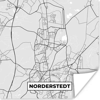 Produktbild von MuchoWow® Poster Deutschland - Karte - Norderstedt - Karte 100x100 cm - Babyzimmer