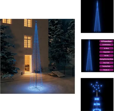 Produktbild von vidaXL Weihnachtsbaum Kegelform 752 LEDs Deko Blau 160x500 cm -  Weihnachtsbäume