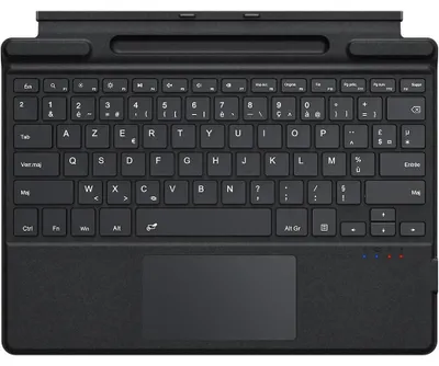Image de Clavier pour Microsoft Surface Pro 11 / 10 / X / 9 / 8, AZERTY Bluetooth Rétroéclairage avec Pavé Tactile