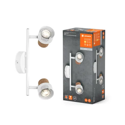 Produktbild von Ledvance LED Deckenleuchte Decor Spot Cork Weiß 2 x 3,4W GU10 460lm warmweiß 2700K dimmbar
