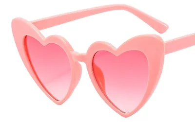 Productafbeelding van Go Go Gadget - Bril - Festivalbril - Geen UV-bescherming - Hartvorm - 1 stuk - Roze