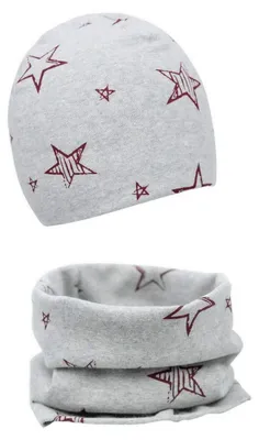 Produktbild von Baby Mädchen Beanie Mütze + Schlauchschal 2er Set Baumwolle 49-53