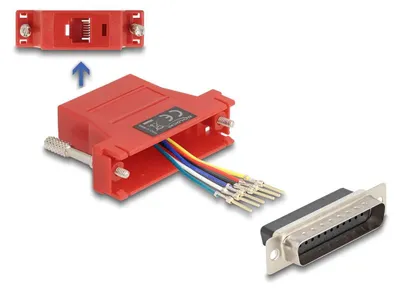 Obrázek produktu pro DeLOCK 67094, D-Sub 25, RJ12, Červená