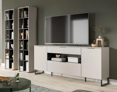 Produktbild von Wohnkombination Noida 1 | 3-teilig | Kaschmir / schwarz ohne Beleuchtung