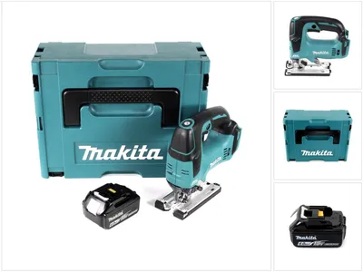 Obrázek produktu pro Akumulátorová přímočará pila Makita DJV 182 G1J 18V Brushless + 1x akumulátor 6,0Ah + Makpac - bez nabíječky
