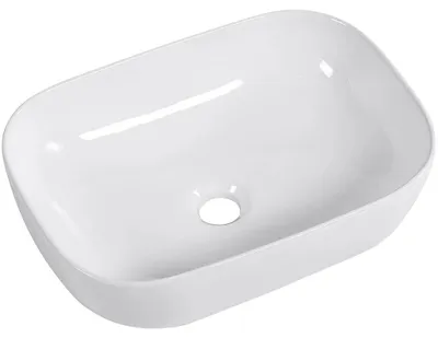 Immagine prodotto di CERANO - Lavabo in Vetroceramica Lino - da appoggio - bianco lucido - 47x33 cm