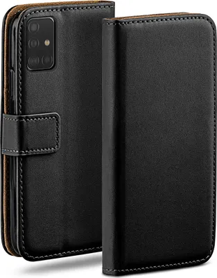 Produktbild von moex® Book Case kompatibel mit Samsung Galaxy A51 - Hülle 360 Grad klappbar, Schwarz