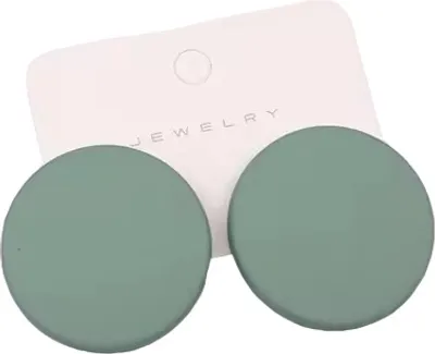 Image de Boucles d'oreilles LI-30505 - Vert Foncé Élégantes KP30505