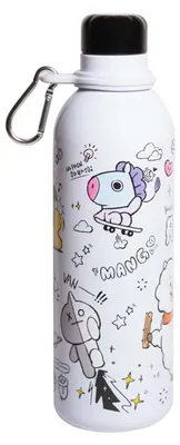 Obrázok produktu pre Line Friends BT21, 500ml vákuová banka s dvojitou stenou z nehrdzavejúcej ocele, biela / čierna
