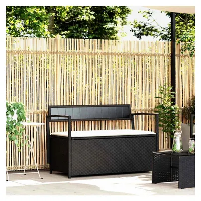 Produktbild von Gartenbank mit Stauraum aus Rattan für 2 Personen