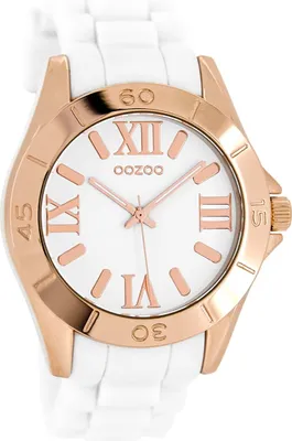 Produktbild von Oozoo Armbanduhr weiß Silikon Vintage Series Damen-Herren Analog-Quarzuhr UOC5712A