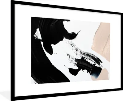 Produktbild von MuchoWow® Gerahmtes Poster Farbe - Design - Abstrakt 90x60 cm - Poster mit Schwarzem Bilderrahmen Wandposter Rahmen Foto Bilder - Wanddekoration - Fotos