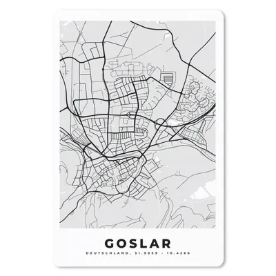 Produktbild von MuchoWow® Mauspad Mousepad Deutschland - Goslar - Karte - Stadtplan - Wegbeschreibung 18x27 cm - Mousepads - Maus Mat - Pad - Mausunterlage