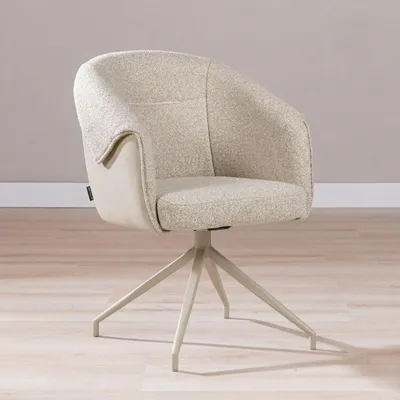 Produktbild von Bronx71 Esszimmerstuhl Riley drehbar Bouclé taupe