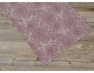 Produktbild von Tischläufer CLEO Blumen Paisley lila, Leinen & Baumwolle, in 47x100 cm