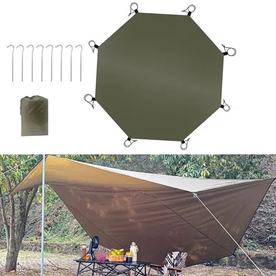 Produktbild von Wasserdichte Bodenplatte Camping 4,1x4,1m – Schwere Zeltunterlage | Vorzelt-Fußabdruck für Outdoor Tarp Zelt