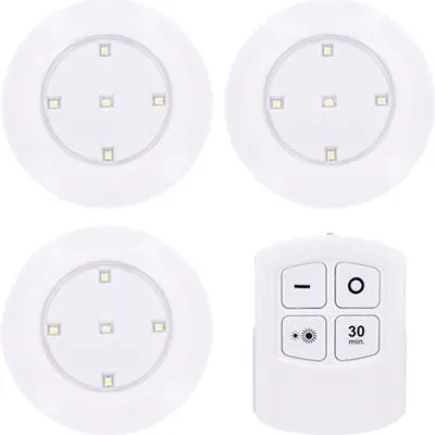 Image de Lampes LED Solight avec télécommande, 3x 50lm, minuterie, alimentation par piles