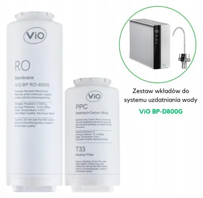 Zdjęcie produktu dla Zestaw x2 Wymienne Filtry Systemu Oczyszczania Wody ViO BP-D800G