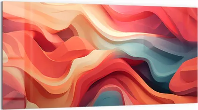Produktbild von DEQOART Glasbild Echtglas 100x50 cm 'Wogen der Harmonie' Wandbild Bild modern Deko