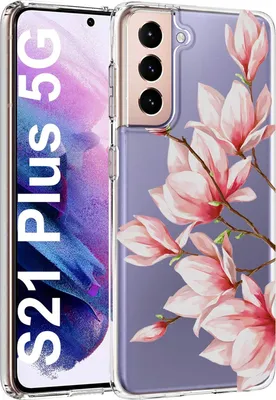 Image de Housse en silicone pour Samsung Galaxy S21+ transparent avec motif magnolia SM-G996