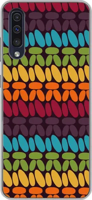 Produktbild von MuchoWow® Handyhülle Schutzhülle Hülle für Telefoonhoesje Samsung Galaxy A50 Häkelmuster - Retro - Regenbogen Silikon Softcase Handy Hülle - Mobiltelefonhülle