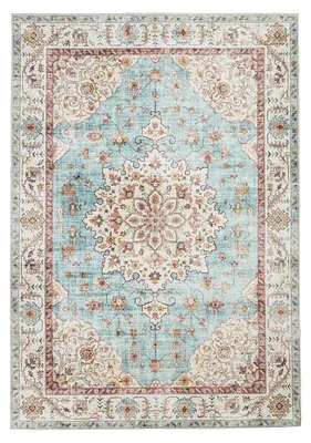 Zdjęcie produktu dla Dywan zewnętrzny vintage - Santo Medallion Jasnoniebieski