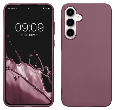 Produktbild von kwmobile Handyhülle für Samsung Galaxy A35 Hülle - Silikon Case metallisch schimmernd - Schutzhülle Cover - Metallic Lavendel