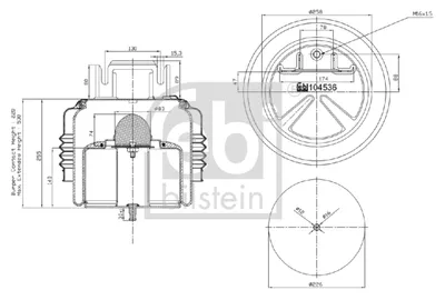 Produktbild von Federbalg, Luftfederung FEBI 104536