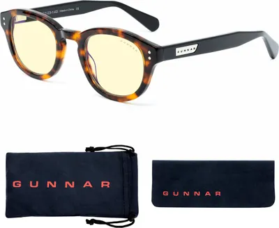 Produktbild von GUNNAR Gaming- und Computerbrille - Emery Tortoise/Onyx Rahmen, Amber Linsen - Blaulichtfilter Brille, Premium Blaufilter, UV-Schutz,