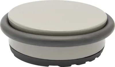 Produktbild von WAGNER Bodentürstopper BIG DISK COLOR MIDDLE GREY - Ø 100 x 30 mm, Industriestahl grau beschichtet, Gummi, 750 g - 15516701