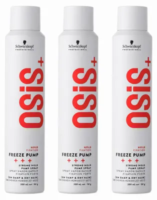 Produktbild von 3x Schwarzkopf Professional OSiS Freeze Pump 200 ml, KI-generiertes Bild