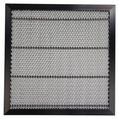 Laser-Werktafel 400x400 mm, Alu-Wabenplatte, Mesh-Design