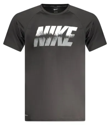 Produktbild von Schwarzes Herren Kurzarm Dri-FIT T-Shirt mit Rundhals & Druck