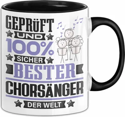 Produktbild von Chorsänger Geschenk Lustiger Spruch für Chorsänger Geschenkidee Bester Chorsänger Der Welt (Schwarz)