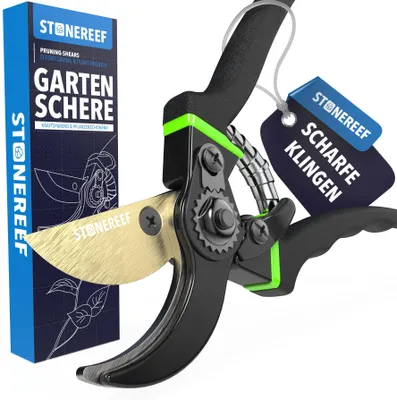 Produktbild von Gartenschere Bypass SK5 Kohlenstoffstahl Rosenschere Rebschere scharf Bypass-Klingen aus SK5-Kohlenstoffstahl schneiden statt zu quetschen – die Wunde schließt