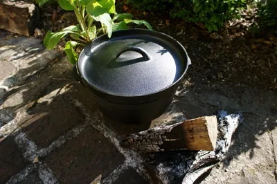 Produktbild von Feuertopf, holländischer großer Suppentopf, Gulaschsuppentopf, Eisen Topf Suppe