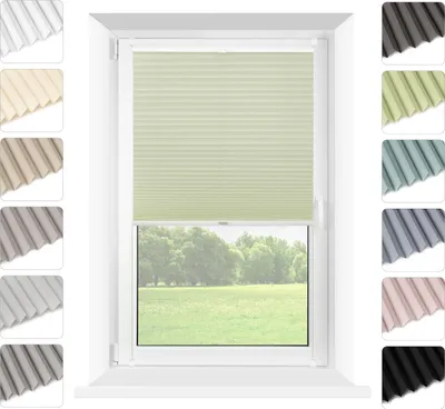 Produktbild von Mardom | Plissee Ohne Bohren - 90 x 120 cm - Grün - Klemmfix - Verdunkelnd - mit Thermofunktion - Sichtschutz - Plissee Fenster